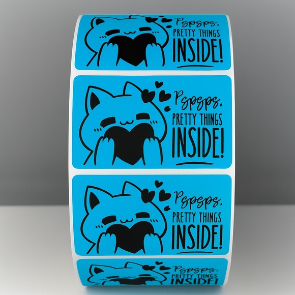 Pspsps Pretty Things Inside Stickers – Cute Cat Labels for Packaging and Orders - Picture 2 of 11